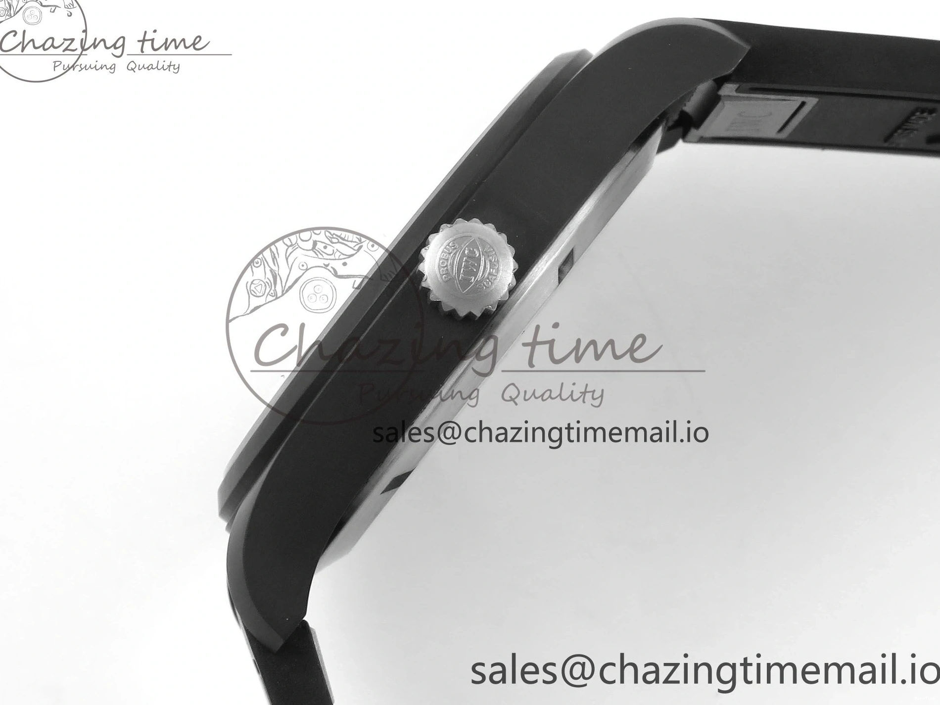 MIROTIME 0117 TravelReady Pilot IW326905 Black Aces M+F 1:1 Best Edition White Dial on Black Rubber Strap MY 7000